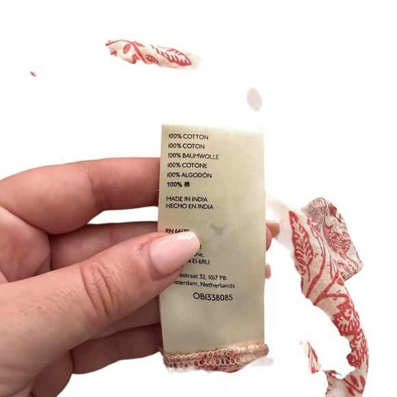 FREE PEOPLE Floral Cotton Mini Skort Red Sz 8 - Picture 6 of 6